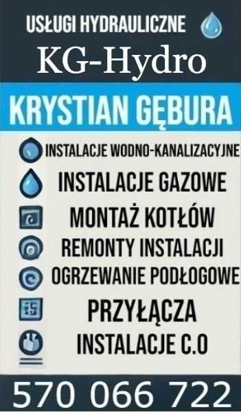 Usługi hydrauliczne KG-Hydro , Hydraulik , Montaż kotłów przyłącza gaz