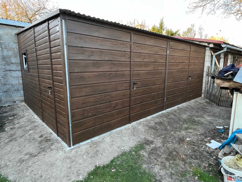 Garaż blaszany Blaszaszak 6x6 Dach Dwuspadowy