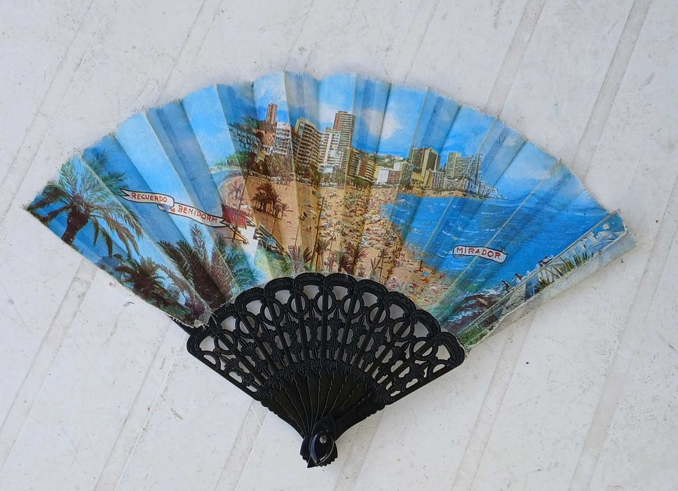Antiguidades, leque muito antigo, vintage