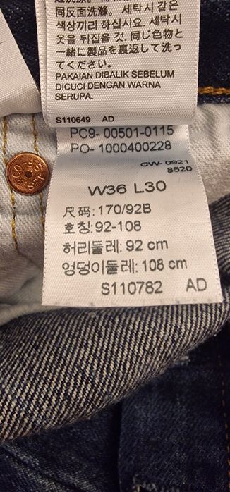 Calças de ganga azuis Levi's 501