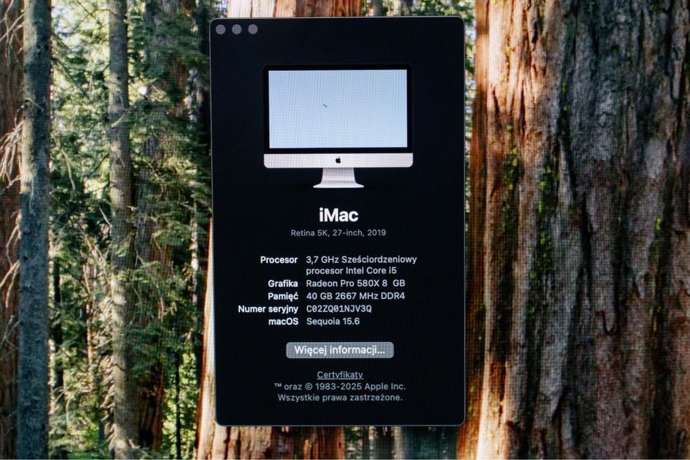 iMac 27” retina 5k i5 580x