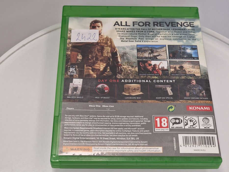 Metal Gear Solid The Phantom Pain XBox One /Xbox Series X