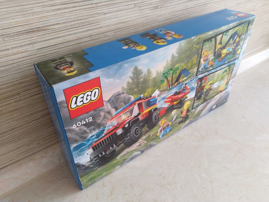 HIT Lego City terenowy wóz strażacki SUV z łodzią ratunkową 60412 KURIER