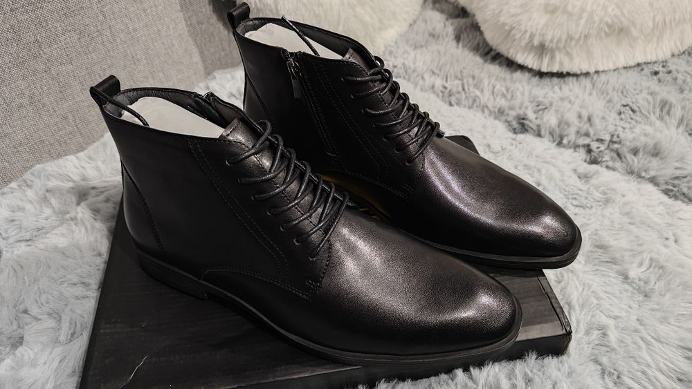 Męskie buty Birmingham Wear John Czarne 100% skóra