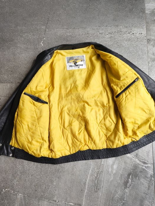 Жіноча вінтажна шкіряна куртка Yellow cab made in Korea 80-90, S/M