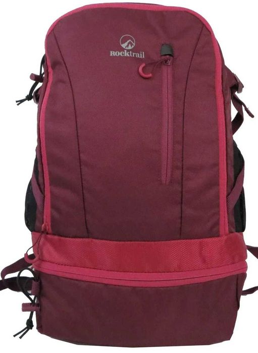 Рюкзак спортивний з дощовиком Rocktrail 25 л Бордовий
