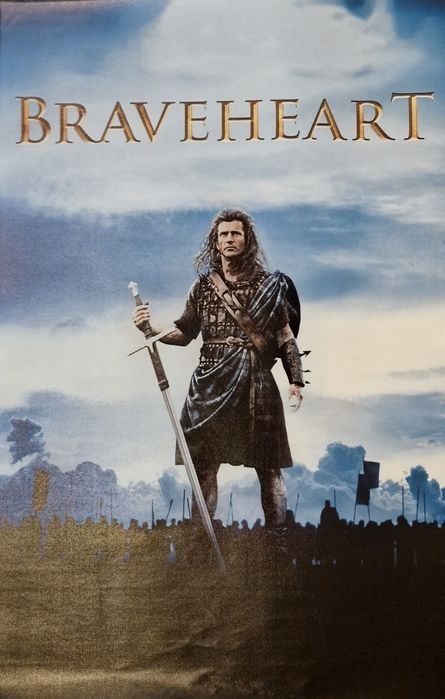 plakat z filmu BRAVEHEART wykonany na płótnie MEL GIBSON Wymiary 60x90 cm