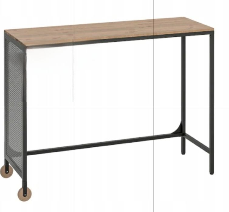 IKEA FJALLBO Stolik na laptop,biurko czarny 100x36 cm