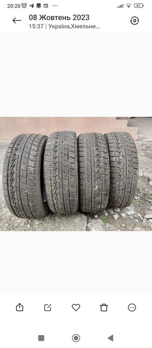 Продам зимову резину 215/60 r16.   Ціна 7500.