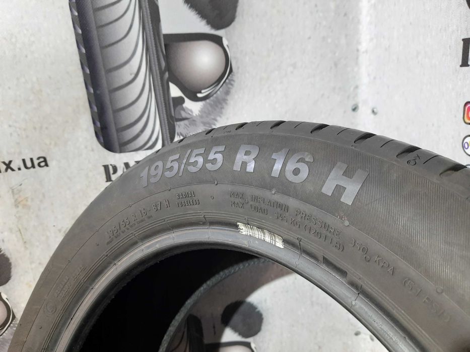 Шини 7мм 195/55 R16 CONTINENTAL ContiEcoContact 5 б/у літо склад