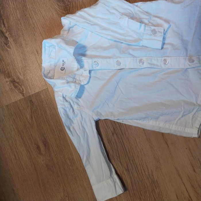 Koszula biała cubus mini na roczek r. 80 super stan