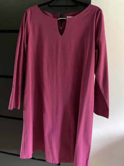 Sukienka oversize XL bordowa