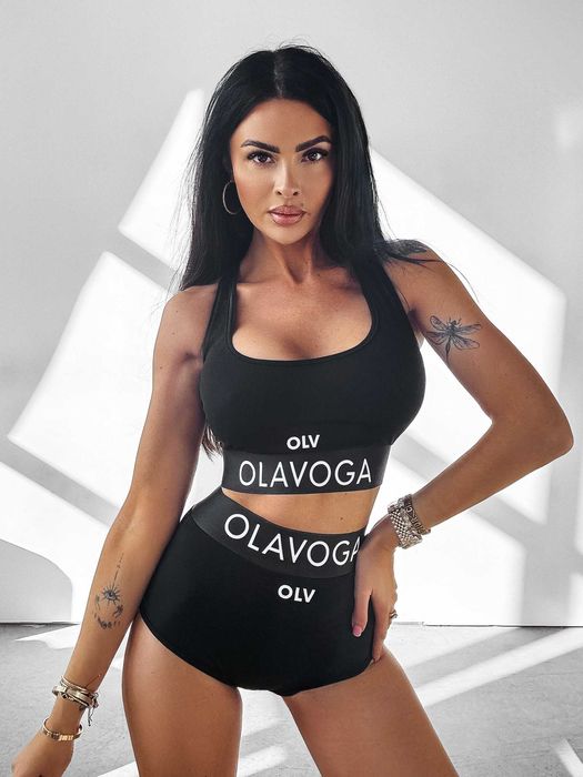 Bielizna Damska LUXE O La Voga czarna stanik i top S