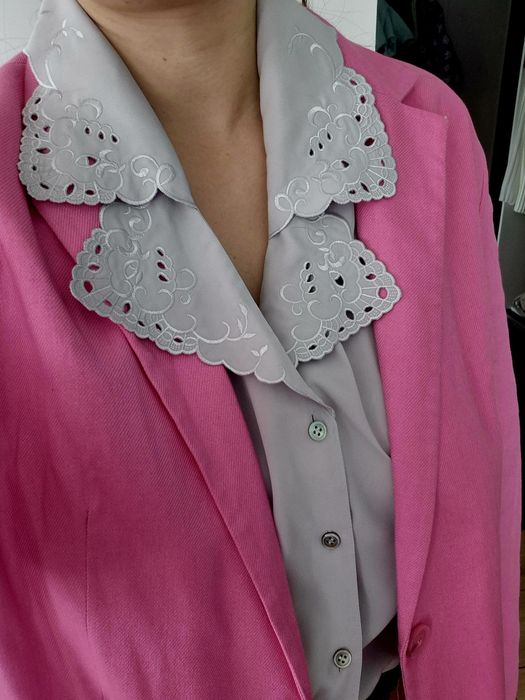Koszula szara z haftem boho retro elegancka viral Bleyle 40/L