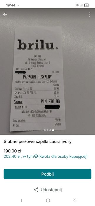 Buty ślubne Brilu
