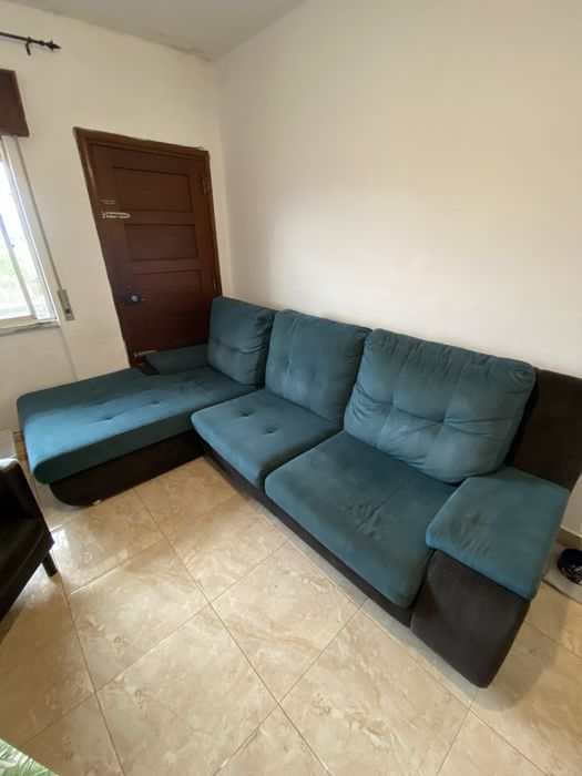 Sofá 3 lugares, vendo ou troco por geladeira