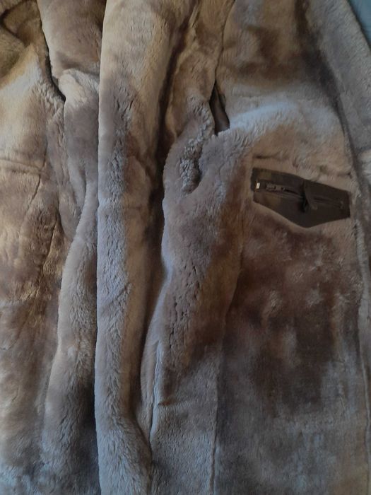 Трендовая кожаная дублёнка турецкого производства р. 48