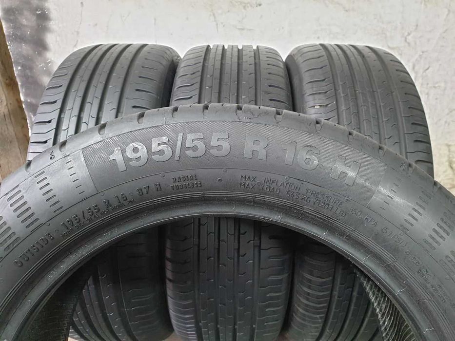 Cztery Opony letnie 195/55R16 8mm Continental ContiEcoContact 5