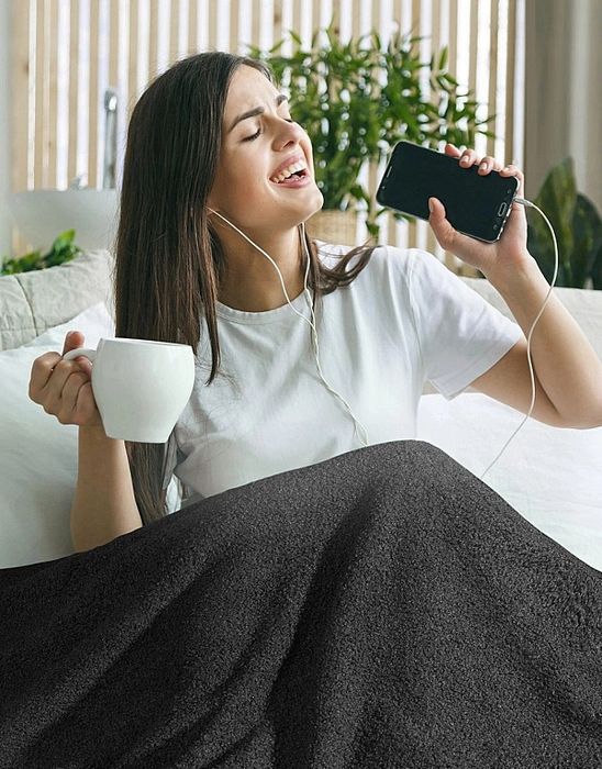 Koc Mikrofibra Jednokolorowy Miękki Pled Boucle Bukla 150x200