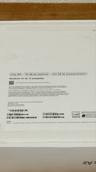 MacBook Air 2025 M4 13” 512gb c/ garantia