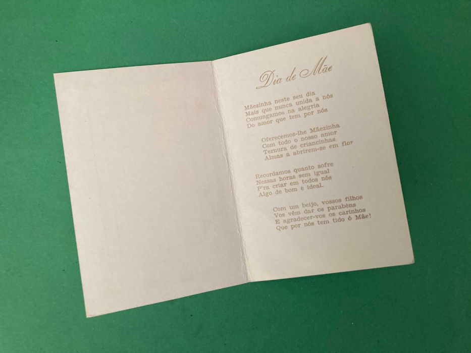 Postal Dia da Mãe Anos 50/60