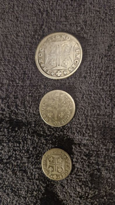 Moedas prata D.José I de 60/100/240 Reis