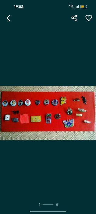Pins de coleção de diversos temas