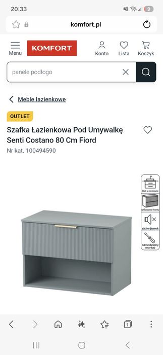 Szafka podumywalkowa