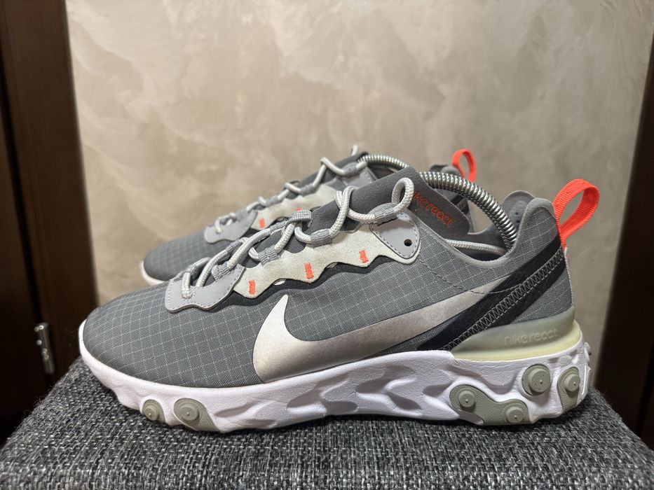 Nike React Element 55 Ripstop сірі кросівки 42.5 розмір