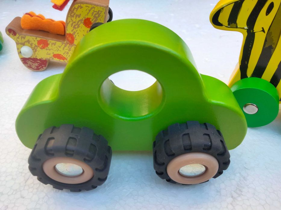 Пакет деревянных игрушек-каталок (Hape, Janosch, Cubika) для малышей