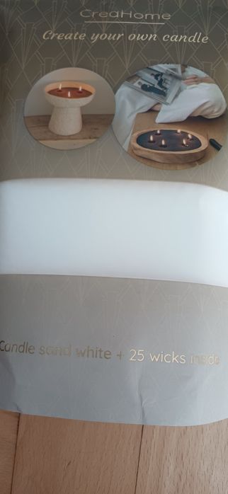 Woskowy piasek, wosk biały, knoty