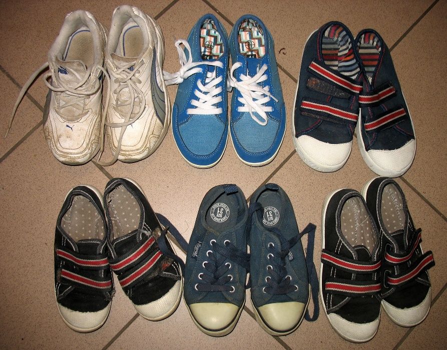 Kapcie, tenisówki. 6 kompletów. Rozm. - 30, 31, 32, 2 x 33. 35. Befado