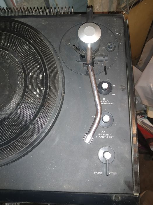 Виниловый проигрыватель Электроника Д1-012 стерео усилитель электрофон