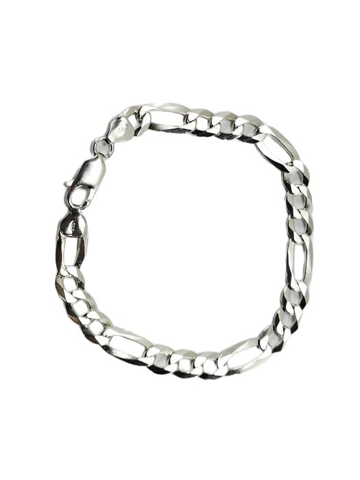 SD028 SREBRO 925 Męska bransoletka 12,14g splot figaro długość 21,5 cm