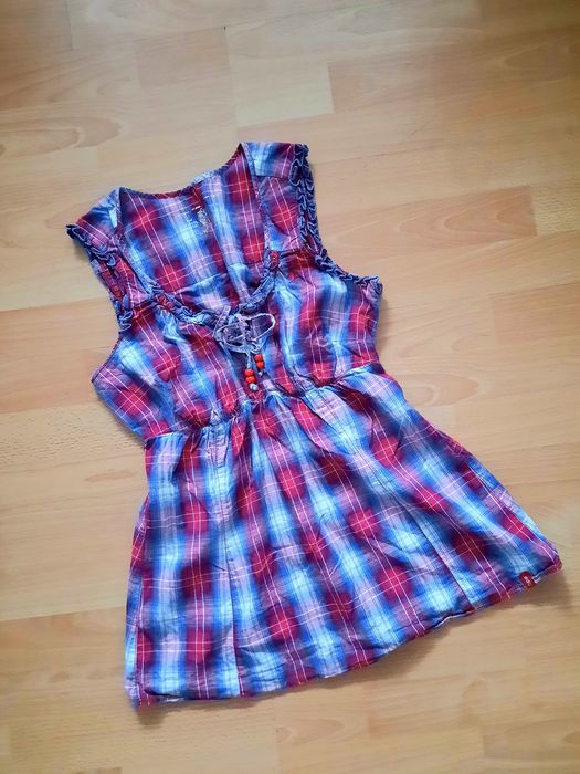 Tunika koszula bluzka baskinka w kratkę