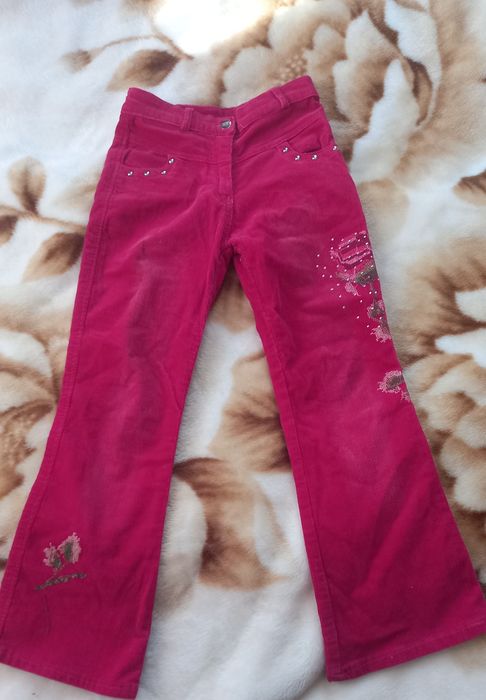Розові штани велюрові