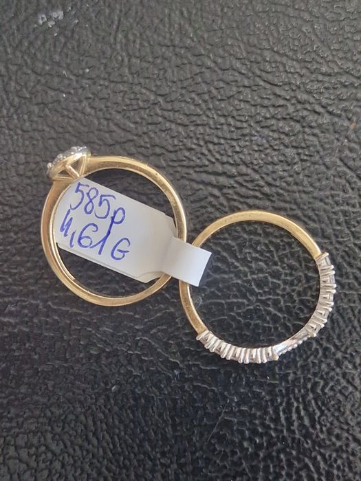 Dwa złote pierścionki 585 p