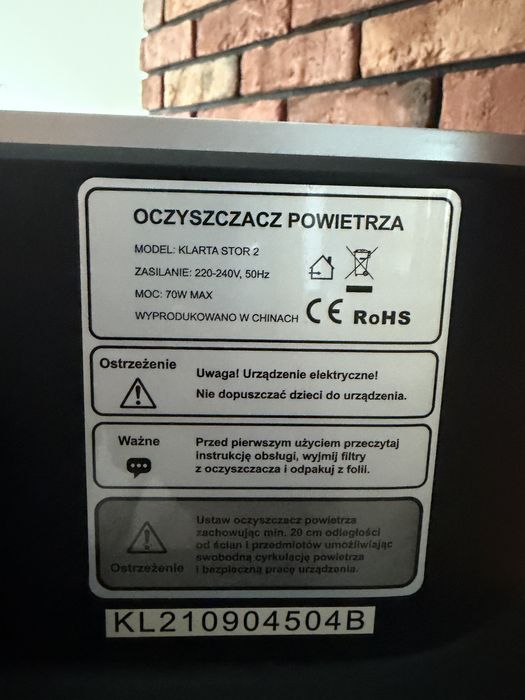 Oczyszczacz powietrza Klarta Store 2