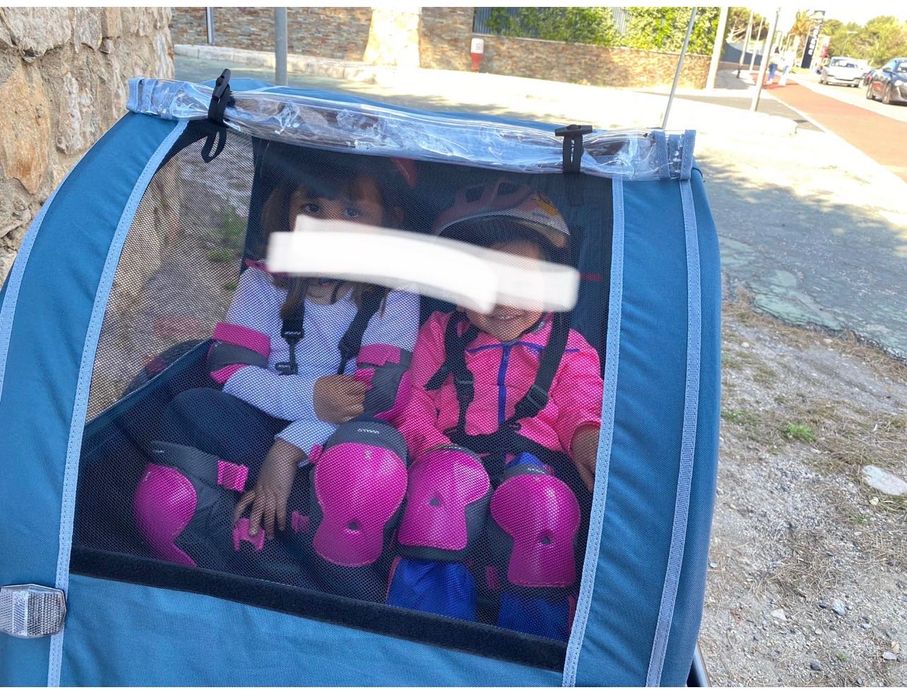 Atrelado/reboque de bicicleta para criança