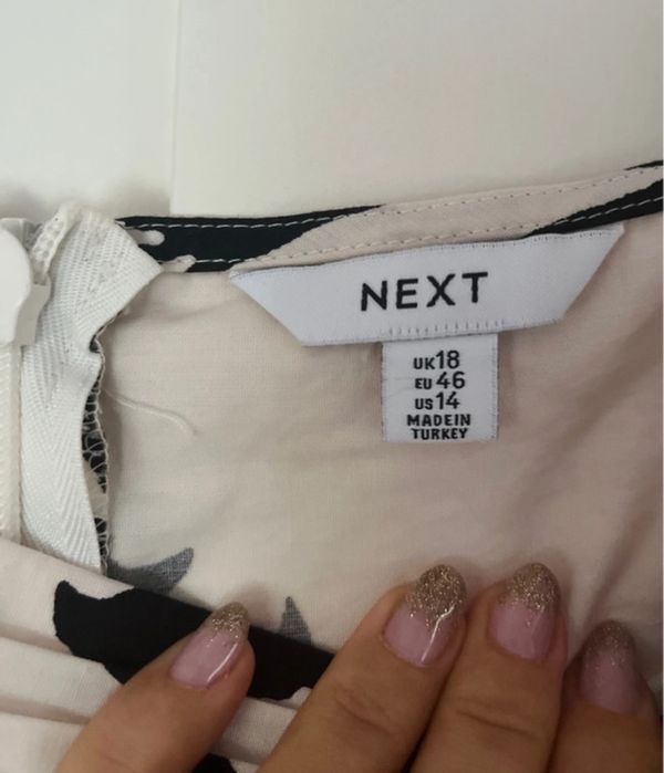 Sukienka plus size Next rozmiar 46 XXXL kwiaty Hiszpanka bawełna