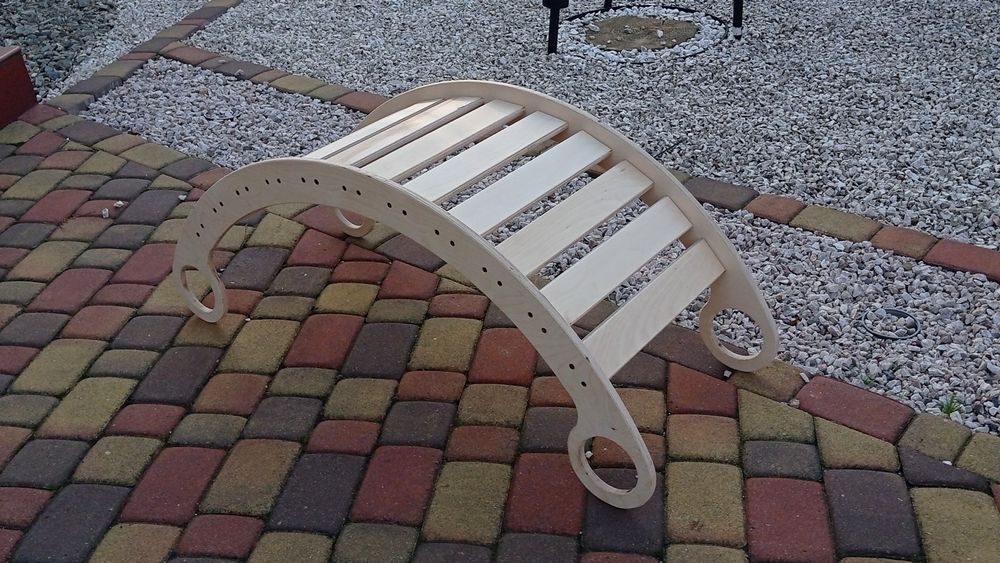 Kraftowy Bujak Montessori + pikler + ścianka wspinaczkowa + poduszka