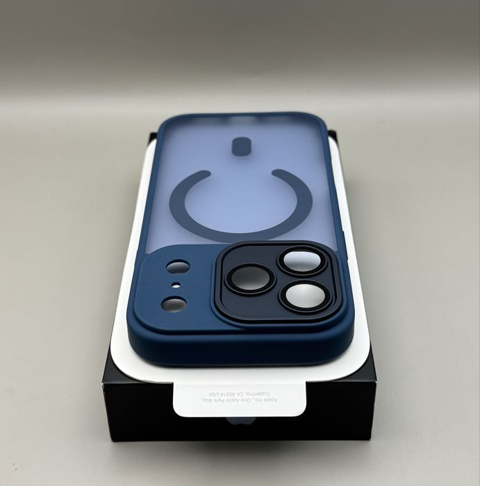 Матовый чехол iPhone 17 Pro Blue MagSafe, 17 Pro Black, Orange, Silver