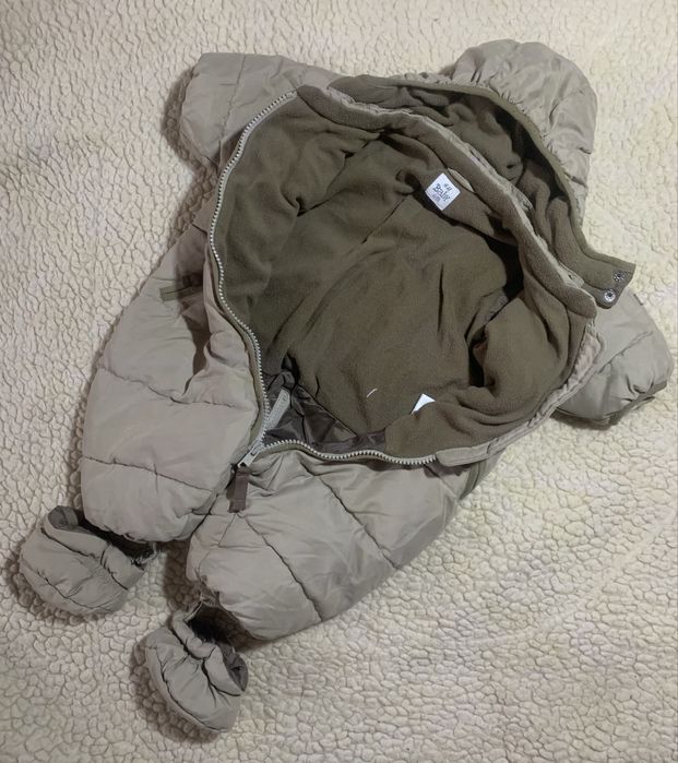 Зимовий єврозима фірмовий дитячий комбінезон H&M 2-4м 62-68см