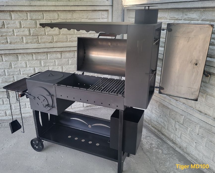 5мм • 4в1 • ПОСИЛЕНИЙ • Мангал Коптильня Барбекю з Пічкою, Смокер