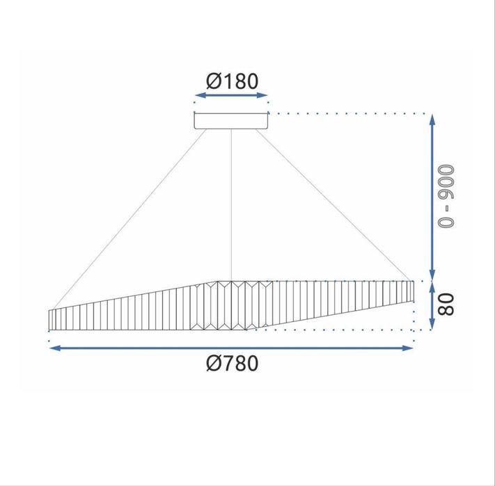 Candeeiro Suspenso  Toolight Cristal NOVO