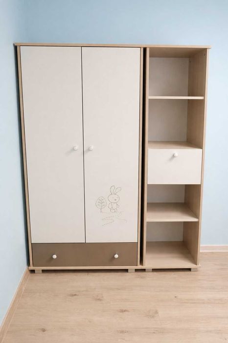 Zestaw mebli Klupś Safari komplet, meble dziecięce, komoda, szafa