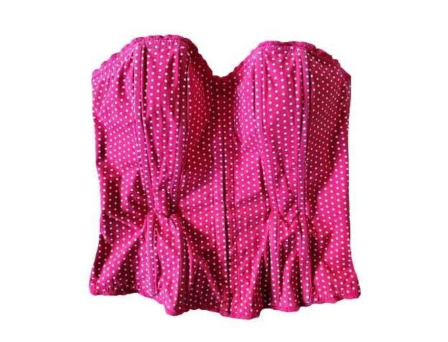 Gorset, bluzka wyszczuplająca czerwona,kropki,groszki New Look rozm.40