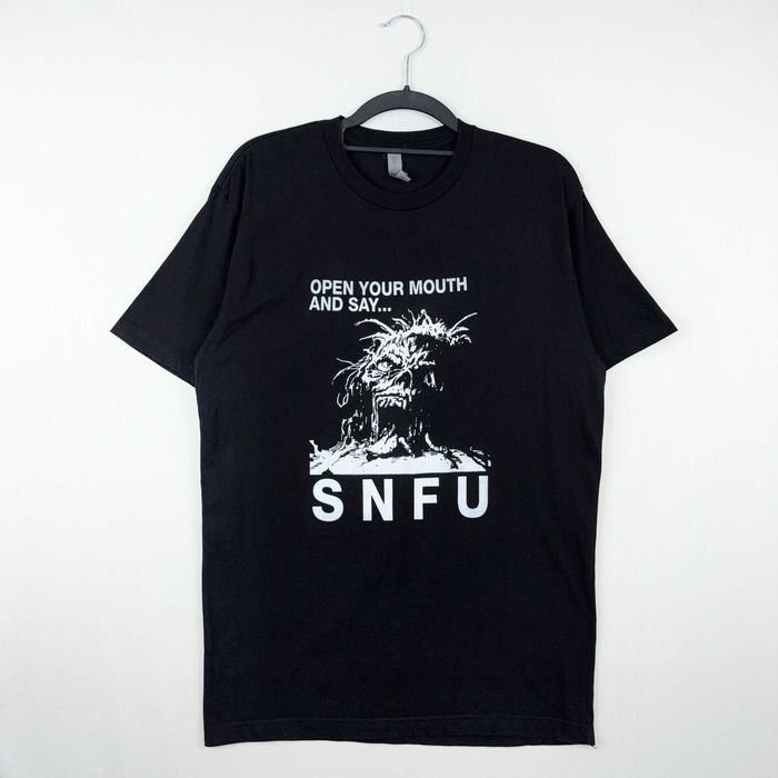 SNFU Punk Band T-Shirt Preta Tamanho M