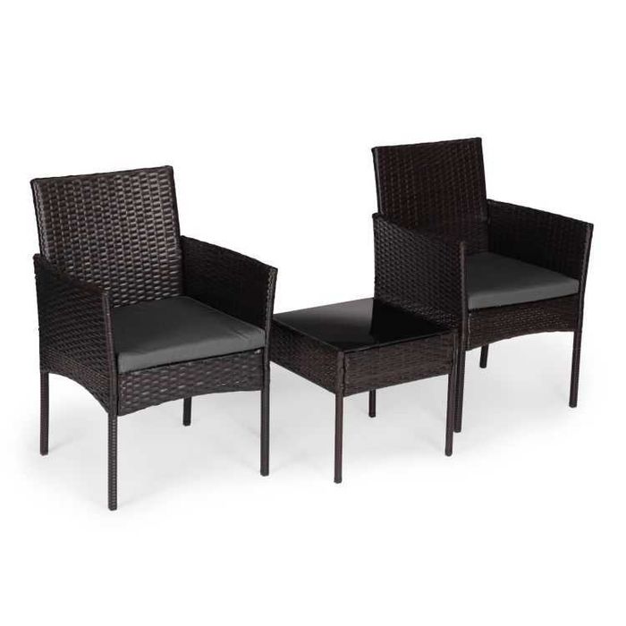 MEBLE OGRODOWE Caffee AMERICANO 2 - stolik + 2xfotel - Wielosezonowe