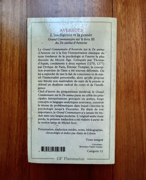 Averroès - L'Intelligence et la Pensée